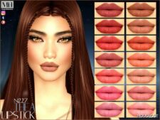 Sims 4 Lipstick Makeup Mod: Thea Lipstick N227 (Featured)