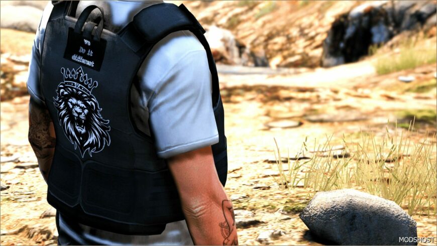 GTA 5 Player Mod: The Lions Cartel Vest for MP Male (Featured)