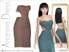 Sims 4 Dress Clothes Mod: Arianna Dress – ACN 478 (Featured)