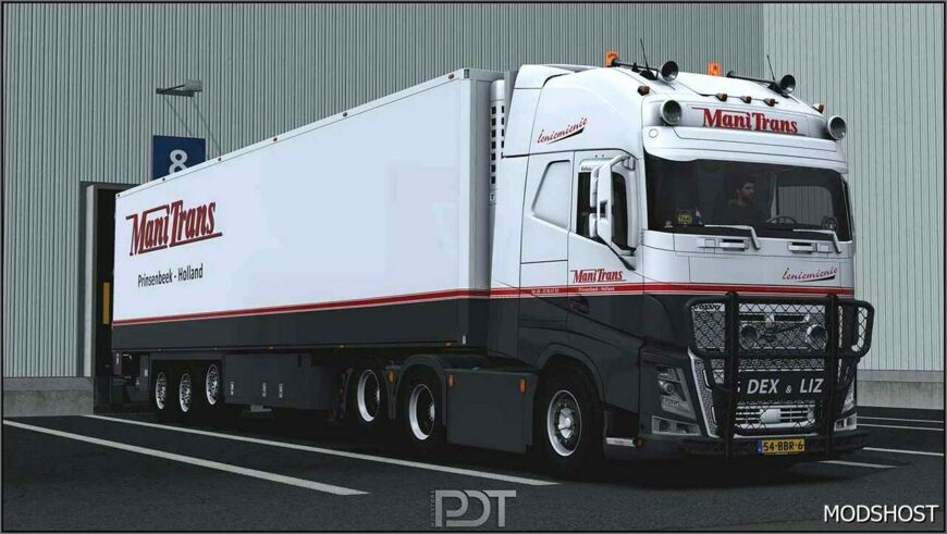 ETS2 Volvo Truck Mod: FH12 + Trailer Manitrans V3.0 (Featured)