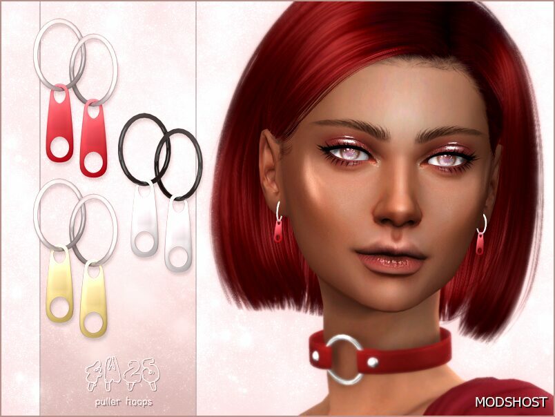 Sims 4 Female Accessory Mod: Puller Hoops (Featured)