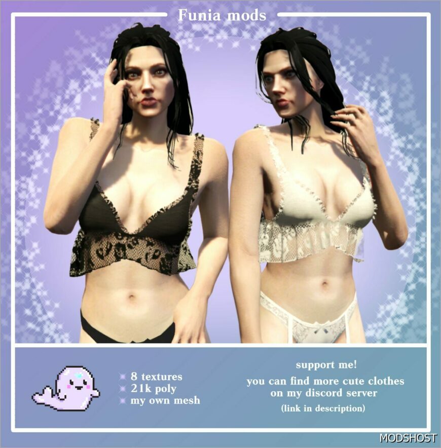 GTA 5 Player Mod: Lace Lingerie for MP Female (Featured)