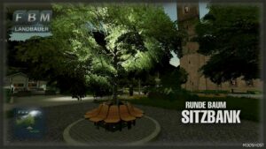 FS22 Placeable Mod: round Tree Bench (Featured)