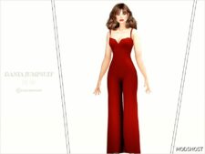 Sims 4 Female Clothes Mod: Dania Jumpsuit (Image #2)