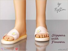 Sims 4 Kid Shoes Mod: Child Slippers with Flowers (Featured)