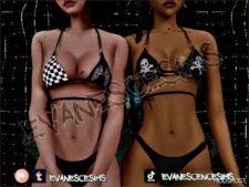 Sims 4 Teen Clothes Mod: Bikini TOP (Aysha) (Image #2)