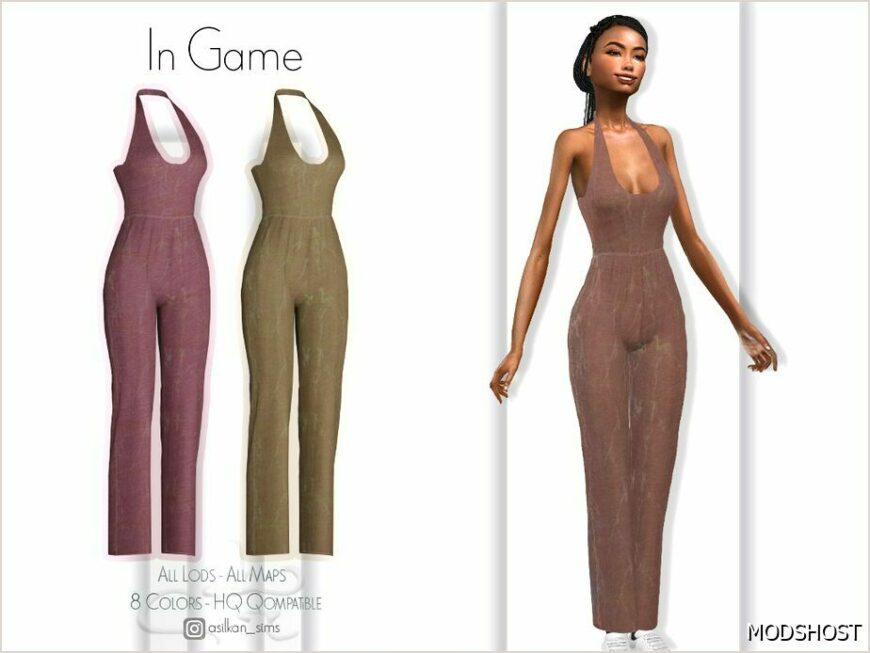 Sims 4 Female Clothes Mod: Naomi Jump Suit – ACN 482 (Featured)