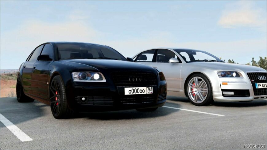 BeamNG Audi Car Mod: A8/A8L 2002-2009 Megapack FIX + PBR 0.32 (Featured)