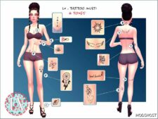 Sims 4 Female Mod: LX : Tattoo Multi (Featured)