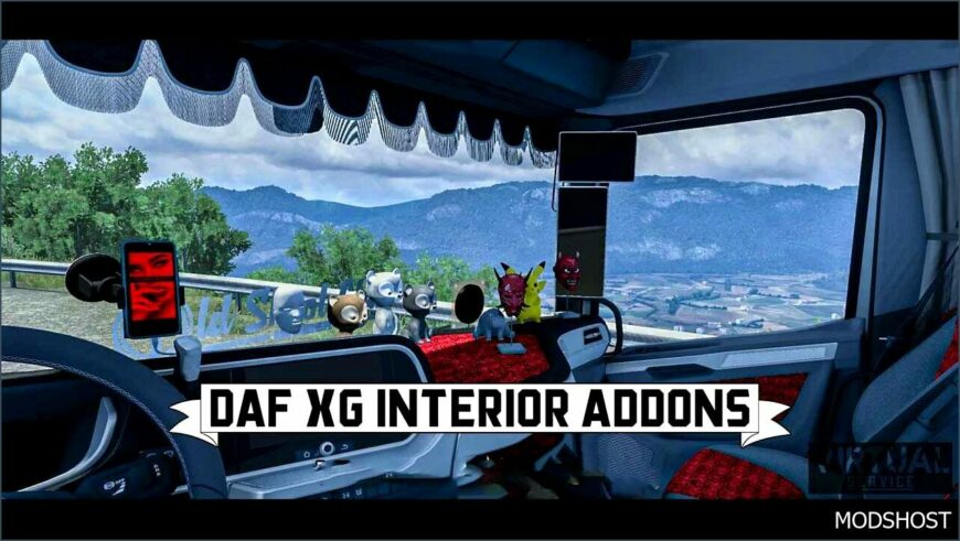 ETS2 DAF Part Mod: Interior Addons DAF Xf/Xg V1.4 1.50 (Featured)