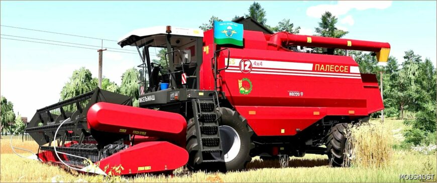 FS22 Combine Mod: Palesse GS12 2008 + JSK Pack V1.0.1 (Featured)