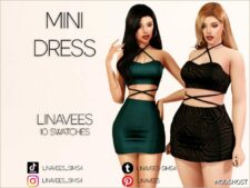 Sims 4 Dress Clothes Mod: Leila – Mini Dress (Image #2)