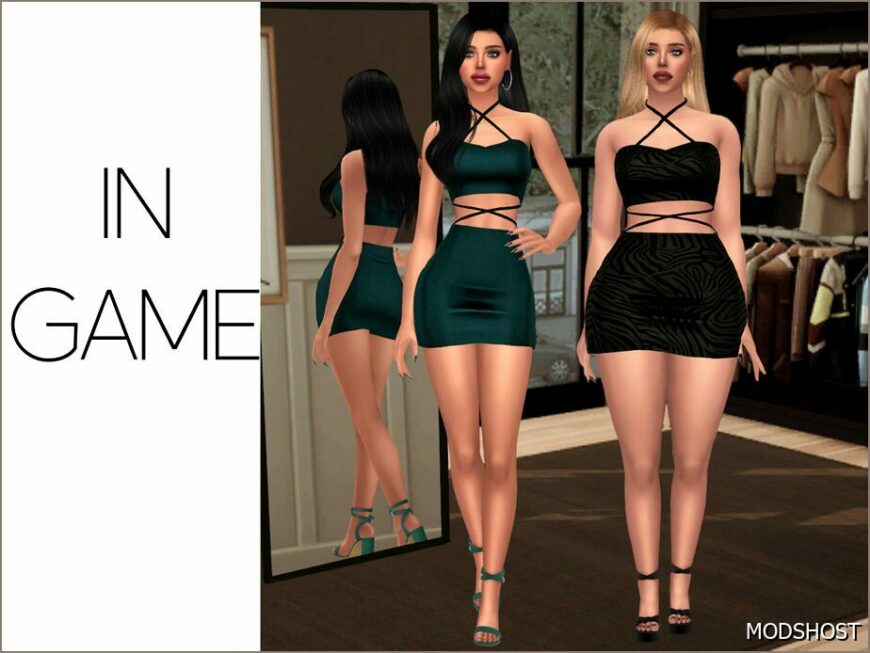 Sims 4 Dress Clothes Mod: Leila – Mini Dress (Featured)