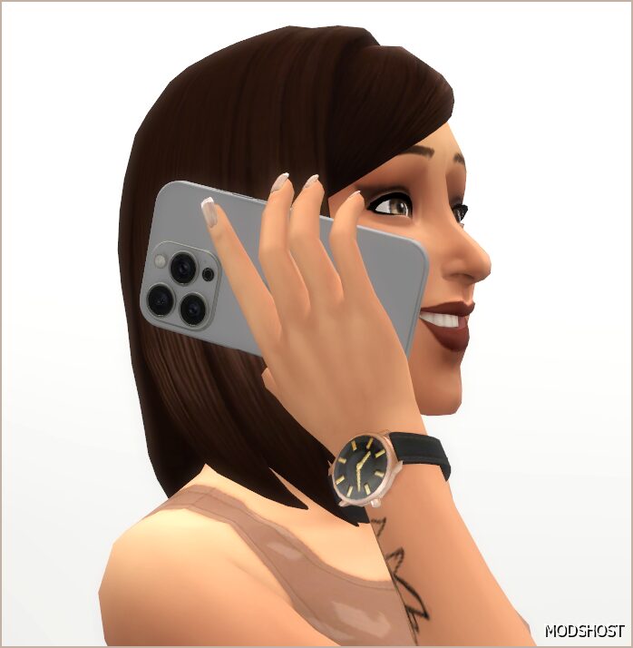 Sims 4 Mod: iPhone 15 Pro Max - Phone default replacement (Override) (Featured)