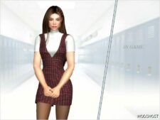 Sims 4 Female Clothes Mod: Autumn Dress (Featured)