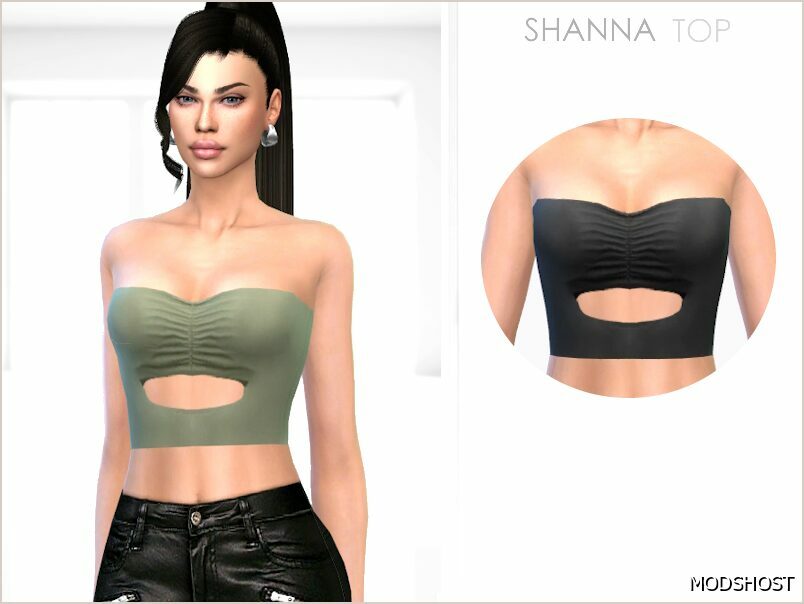 Sims 4 Elder Clothes Mod: Shanna TOP (Featured)