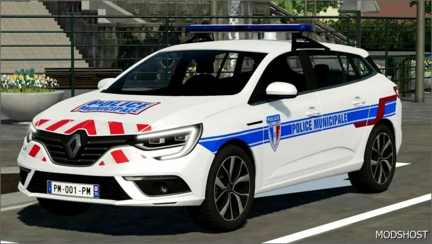 FS22 Renault Car Mod: Megane IV Phase 1 (Police Municipale Bali) (Featured)