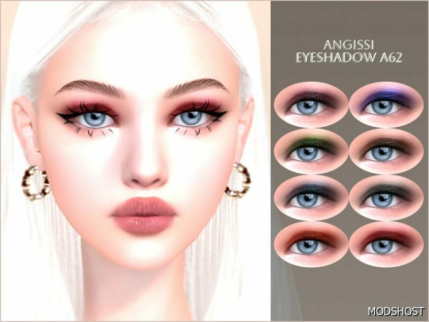 Sims 4 Teen Makeup Mod: Eyeshadow A62 (Featured)