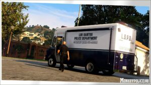 GTA 5 Police Vehicle Mod: Noose / Lspd Police Boxville Add-On | Liveries | Template V4.0 (Image #4)