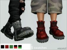 Sims 4 Female Shoes Mod: Chunky Bovver Boots (Featured)