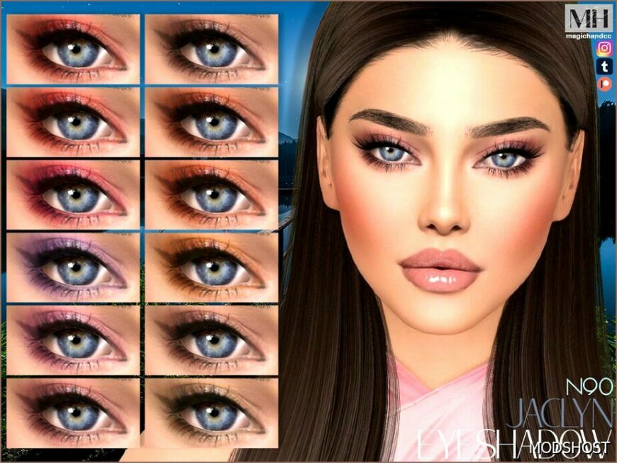 Sims 4 Female Makeup Mod: Jaclyn Eyeshadow N90 (Featured)