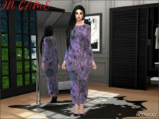 Sims 4 Dress Clothes Mod: Long Lace Dress (Image #2)