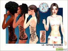 Sims 4 Female Mod: LX : Tattoo Rendiber (Featured)