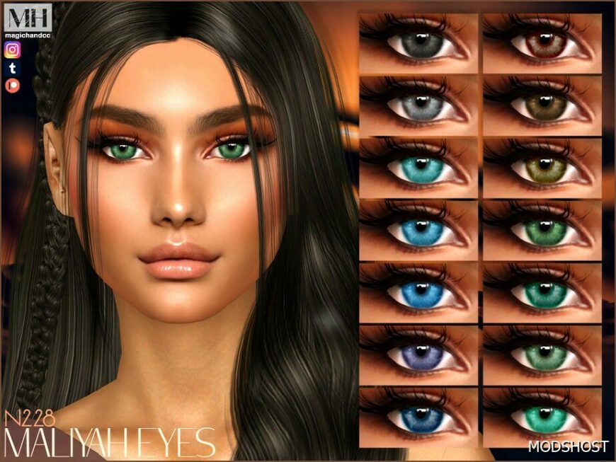 Sims 4 Mod: Maliyah Eyes N228 (Featured)