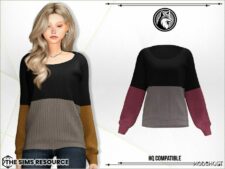 Sims 4 Elder Clothes Mod: Julie Sweater (Image #2)