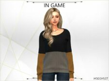 Sims 4 Elder Clothes Mod: Julie Sweater (Featured)