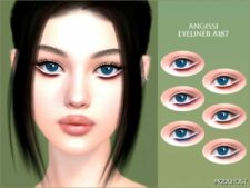 Sims 4 Eyeliner Makeup Mod: A187 (Featured)