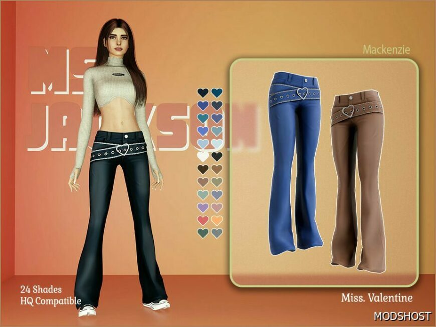 Sims 4 Female Clothes Mod: Mackenzie Pants (Featured)