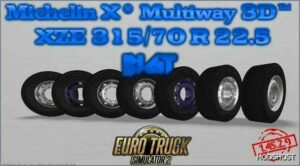 ETS2 Mod: Michelin X Multiway3D Addon 3D 1.50.4.0 (Featured)