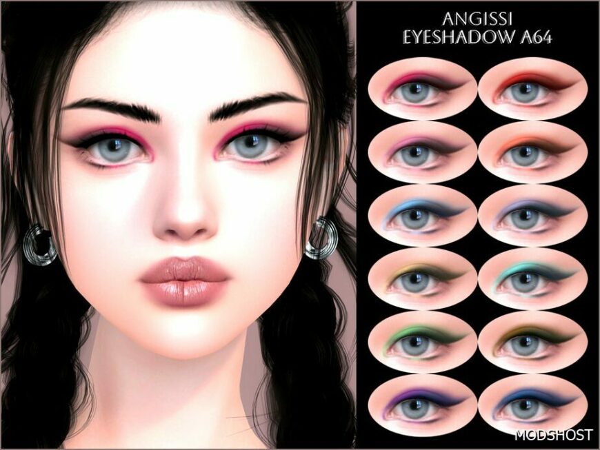 Sims 4 Elder Makeup Mod: Eyeshadow A64 (Featured)