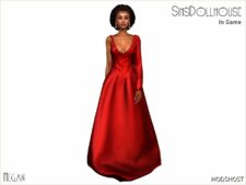 Sims 4 Dress Clothes Mod: Megan Dress (Image #4)