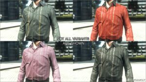 GTA 5 Player Mod: Gold Accent Shiny Tucked Shirts for MP Male (Image #3)