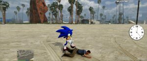 GTA 5 Player Mod: Sonic The Hedgehog (2006) (Image #4)