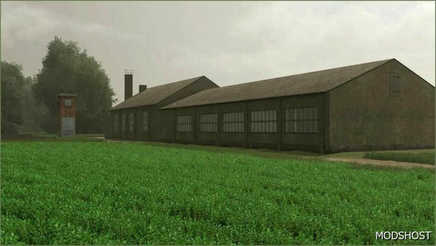 FS22 Placeable Mod: OLD Workshop Halls Pack (Featured)