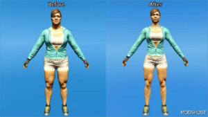 GTA 5 Player Mod: Better Muscle Female (Featured)