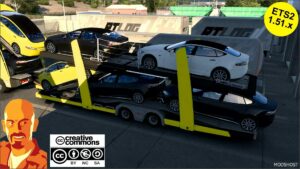 ETS2 Mod: Lohr Car Transporter Trailer V3.1 1.50-1.51 (Image #3)