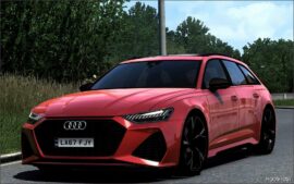 ETS2 Audi Car Mod: RS6 Avant C8 2020 V1.4 1.51 (Image #4)