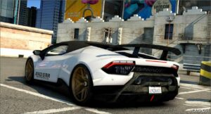 GTA 5 Lamborghini Vehicle Mod: 2016 Lamborghini Huracan Performante Spyder Madisma Performance (Image #4)