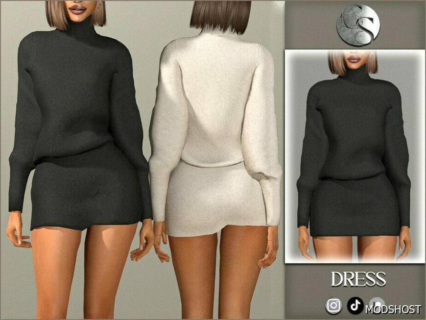 Sims 4 Female Clothes Mod: Wool Dress (Featured)