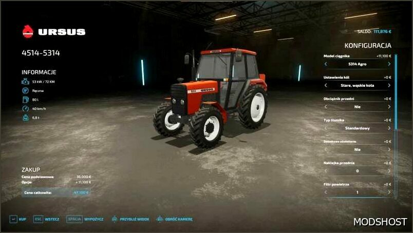 FS22 Ursus Tractor Mod: 4512-5314 V1.0.0.1 (Featured)