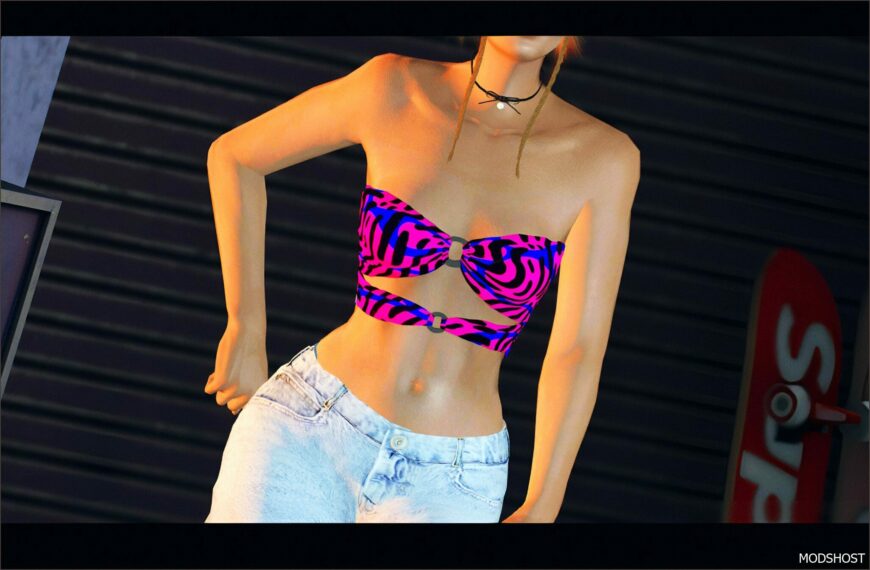 GTA 5 Player Mod: Bunched Tube TOP for MP Female (Featured)