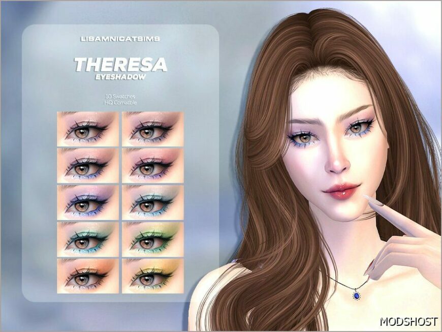 Sims 4 Female Makeup Mod: Theresa Eyeshadow (Featured)