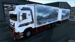 ETS2 BDF Truck Mod: Scania S580 Hansen + Bussbygg BDF Trailer 1.51 (Featured)