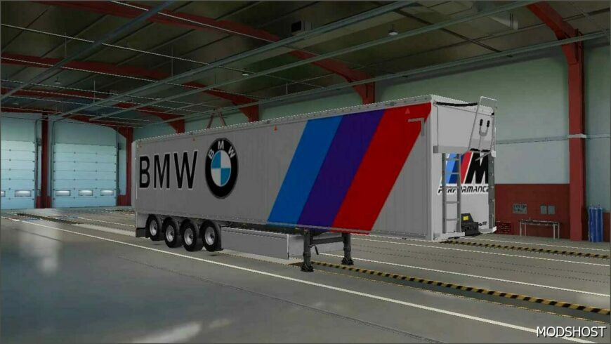 ETS2 BMW Mod: Trailer Skin and Mudflaps 1.51 (Featured)