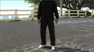 GTA 5 Player Mod: Endless Denim X Vlone Black Leather Pants V2.0 (Image #2)