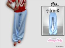 Sims 4 Jeans Clothes Mod: Honey Bxby Afra-K Jeans (Image #2)